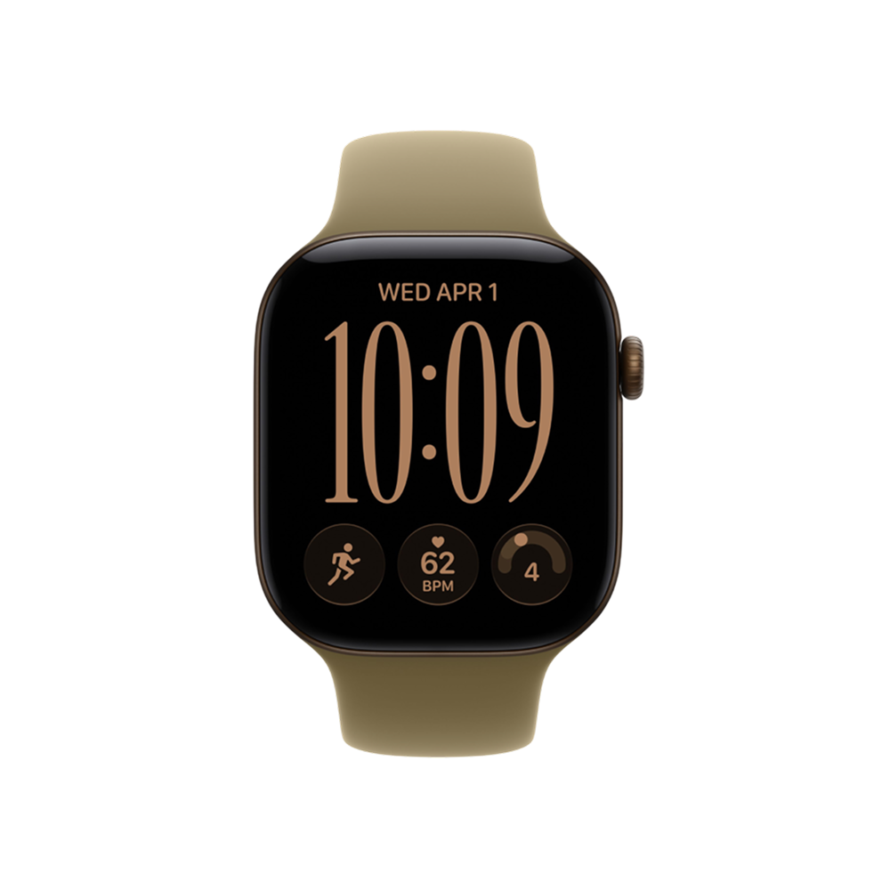 Apple Watch Series 12, 42 мм, корпус из алюминия бронзового цвета
