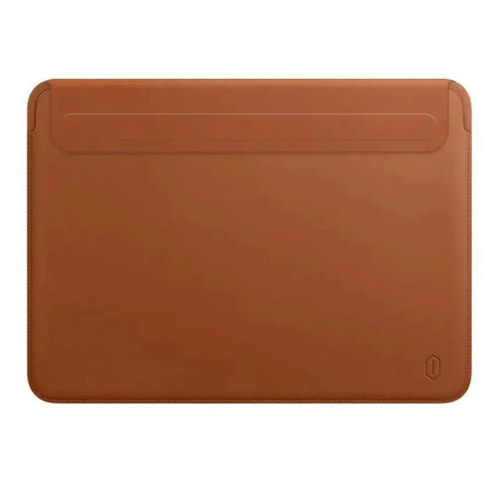 Чехол кожаный WIWU Skin New Pro 2 Leather Sleeve Skin Pro II для MacBook Pro 14". Цвет: коричневый