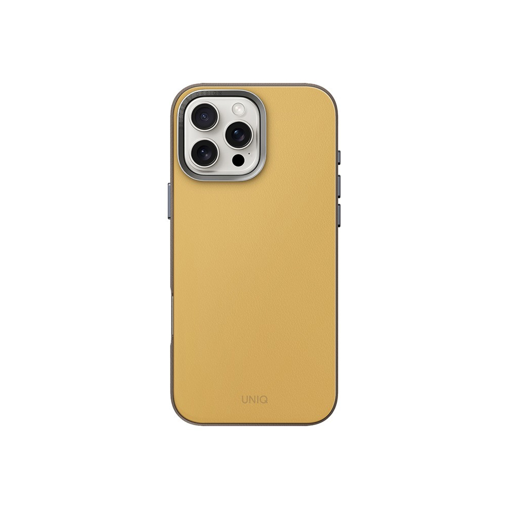 Чехол Uniq Lyden DS Magsafe для iPhone 16 Pro. Цвет: жёлто-серый