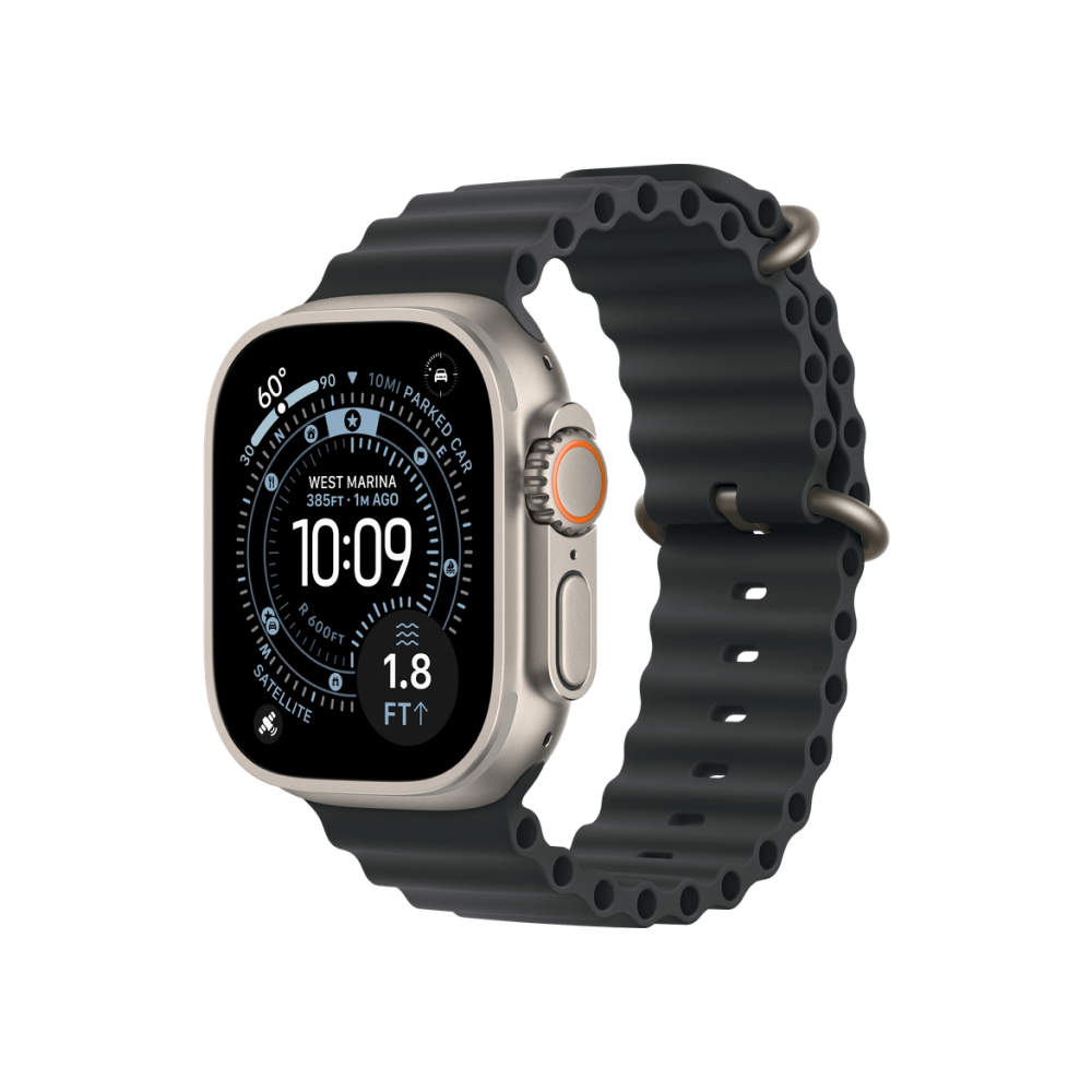 Apple Watch Ultra 3 (2025), 49 мм, корпус из титана природного цвета, ремешок "океаническая петля"