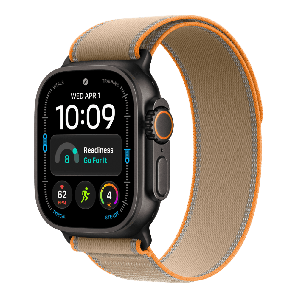 Apple Watch Ultra 4 (2026), 49 мм, черный титан, "походная петля" песочного цвета