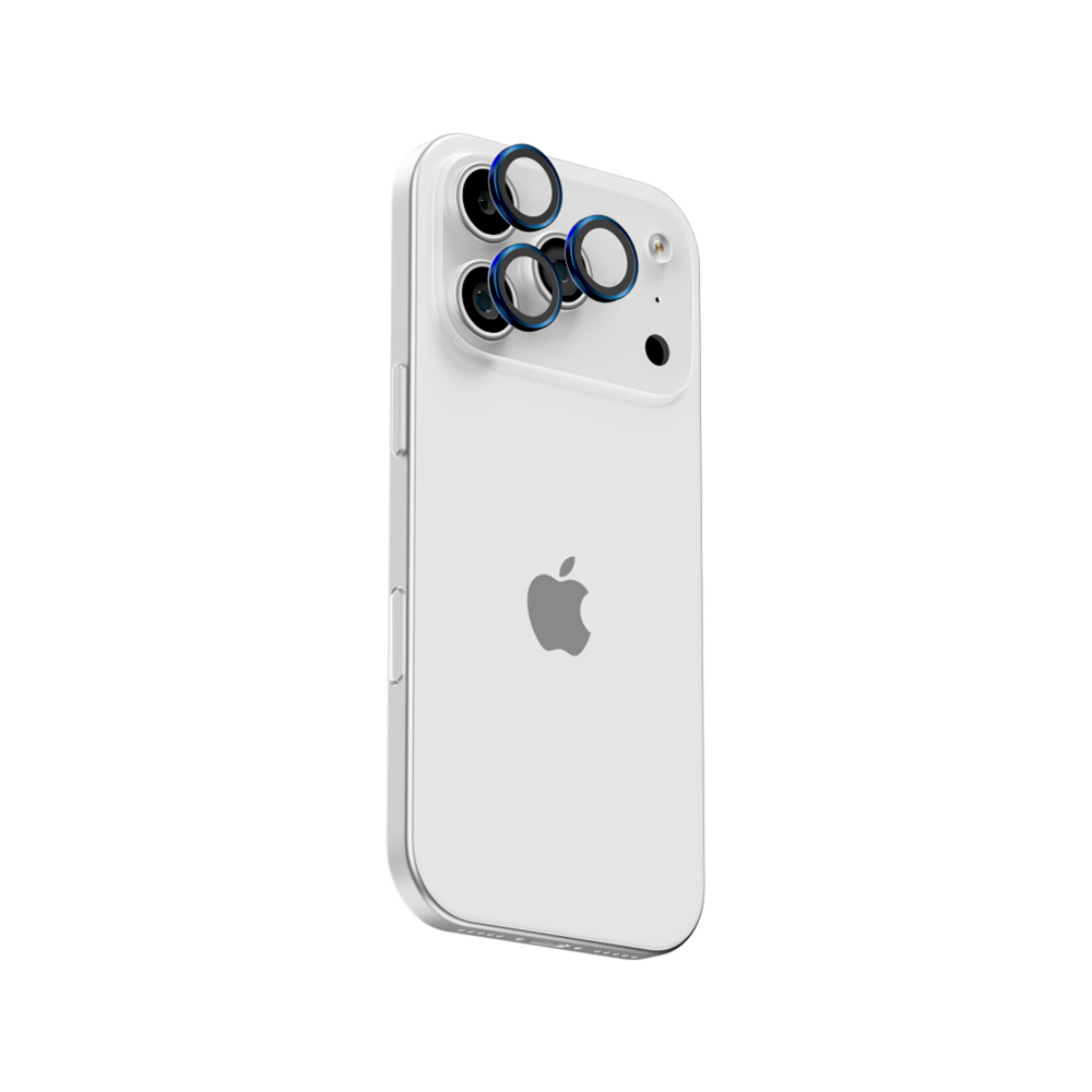 Защитное стекло BlueO Camera lens SAPPHIRE Titanium д/камеры iPhone 17P/17PM (3 шт.). Цвет: т-синий