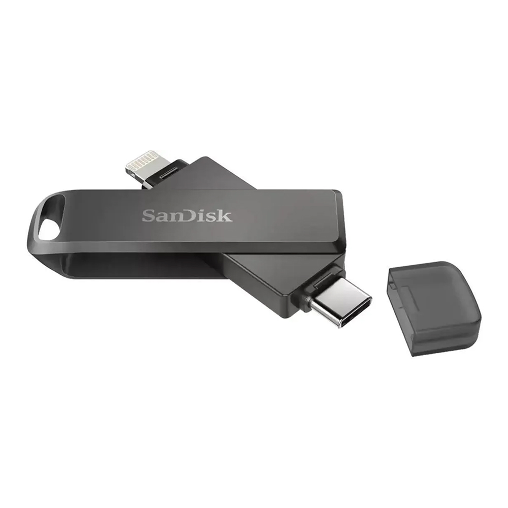 Флеш-накопитель SanDisk iXpand Luxe USB 3.1 Type-C / Lightning 64 Гб. Цвет: черный