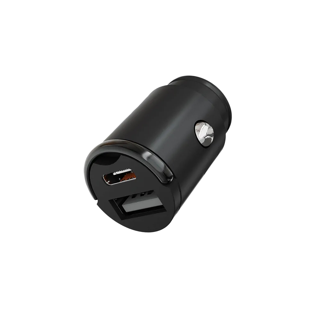Автомобильное зарядное устройство VLP С-Power 45W USB-C+USB-A, PD, QC. Цвет: чёрный
