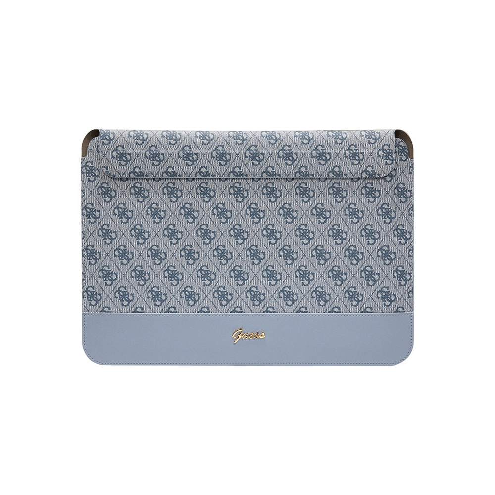 Чехол Guess Sleeve 4G Bottom stripe Metal logo для ноутбуков 13"/14". Цвет: синий