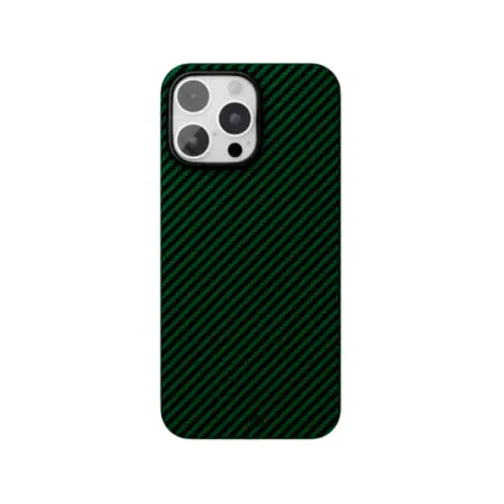 Чехол защитный vlp kevlar case с MagSafe для iPhone 16 Pro. Цвет: зеленый