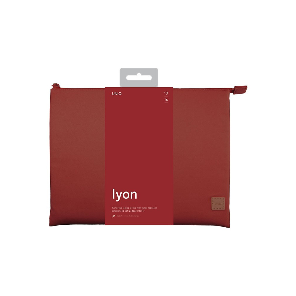 Чехол Uniq LYON RPET fabric для ноутбуков 14", переработанный ПЭТ. Цвет: красный