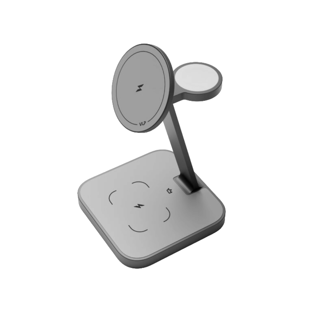 Беспроводное з/у VLP Unity Power 3 в 1 с Magsafe. Цвет: серый космос
