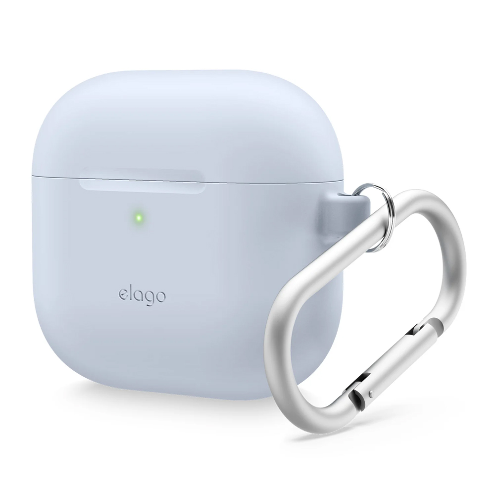 Чехол Elago Silicone Hang case для AirPods 4, силикон. Цвет: синий