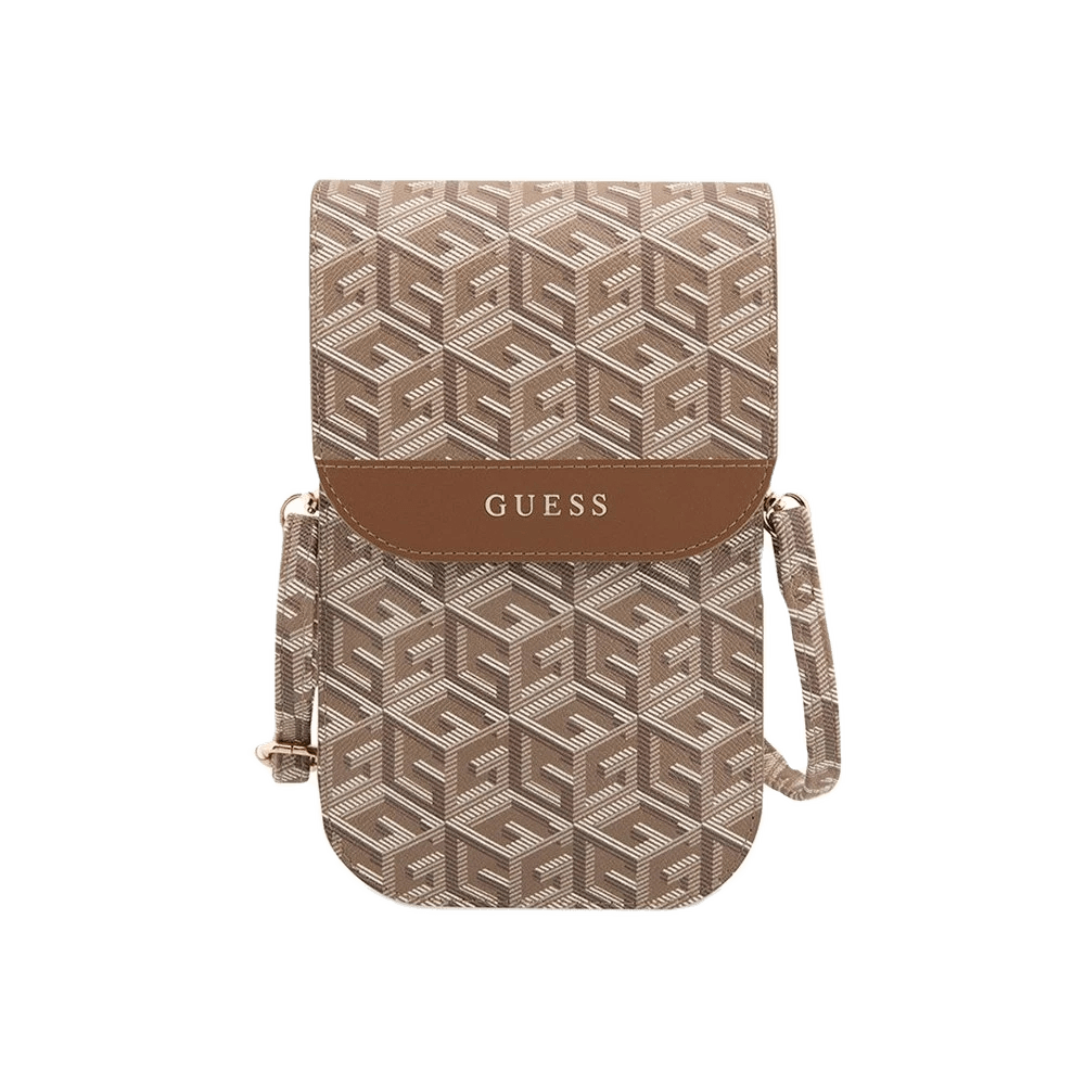 Сумка Guess Wallet Bag G CUBE для iPhone. Цвет: коричневый