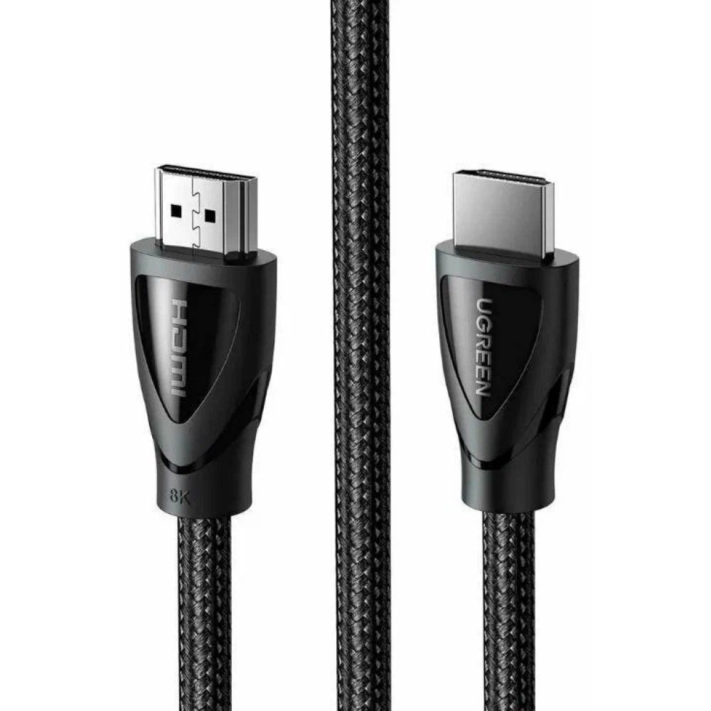 Кабель UGREEN HD140 HDMI 2.1 Male To Male Cable 8K Braided Cable, 3 м. Цвет: чёрный