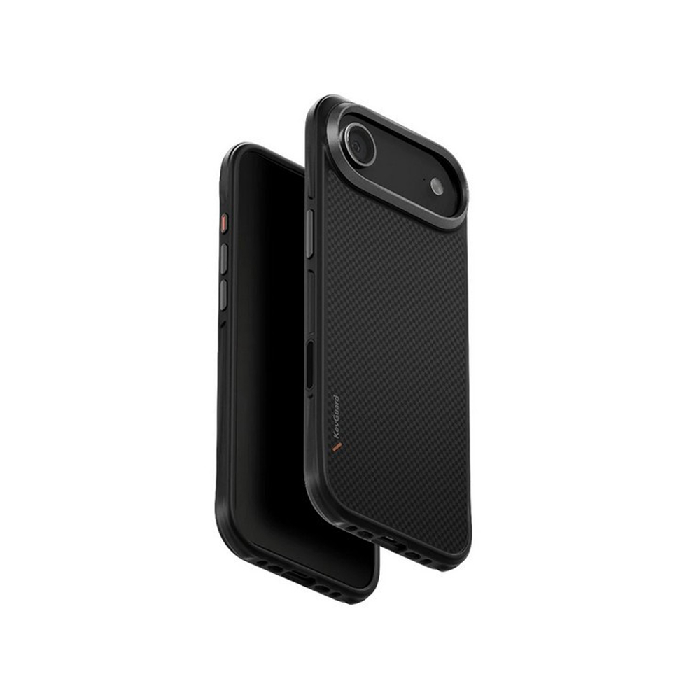 Чехол Uniq KEVA Kevlar Carbon с MagSafe для iPhone Air. Цвет: чёрный