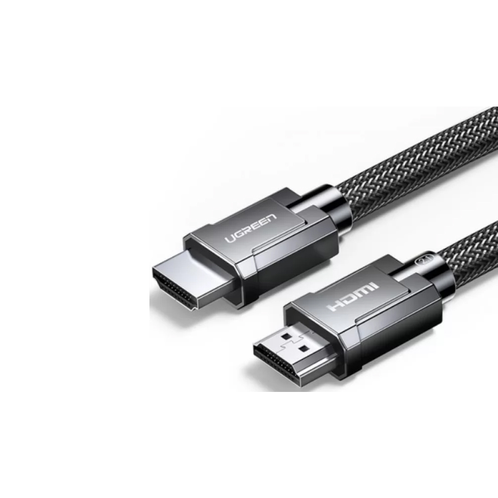 Кабель UGREEN HD135 HDMI 2.1 Male To Male Cable 8K Braided Cable, 3 м. Цвет: серый