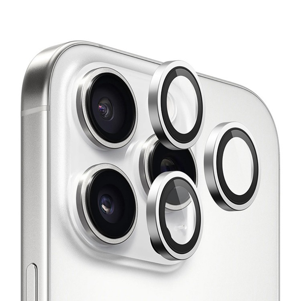 Защитное стекло BlueO Camera lens 99-AR PVD Alloy д/камеры iPhone 16 P/16 PM (3 шт.). Цвет: серебро