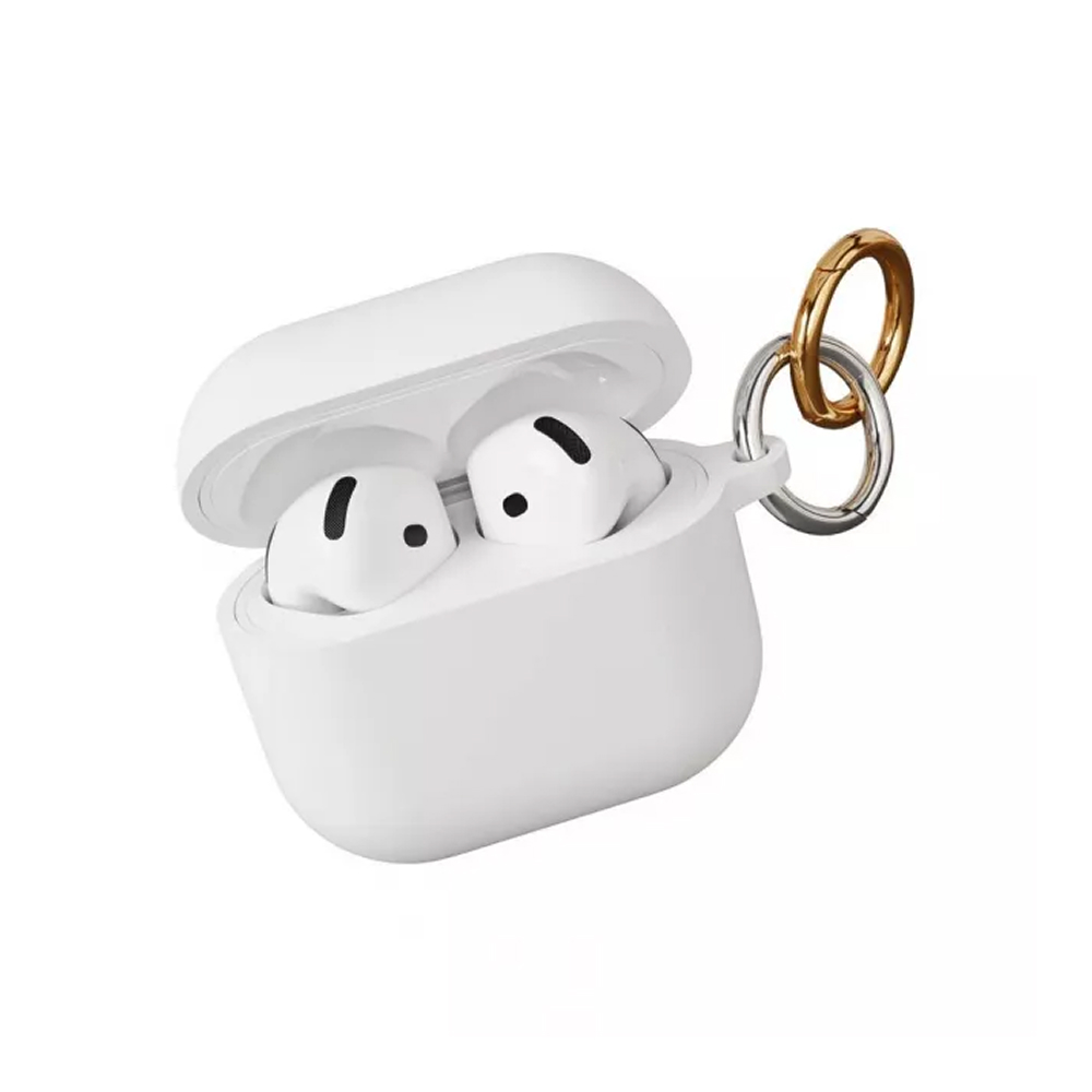Чехол vlp Charm Case для AirPods 4, силикон. Цвет: белый