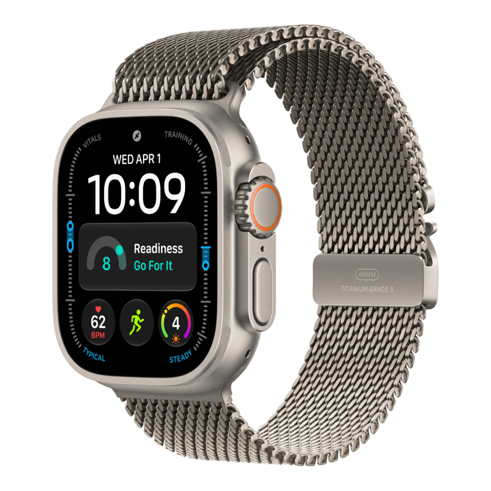 Apple Watch Ultra 4 (2026), 49 мм, природный титан, "миланская петля"