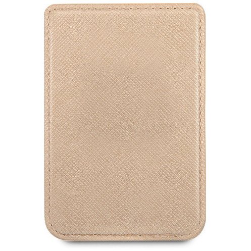 Магнитный бумажник Guess Wallet Cardslot Magsafe Saffiano Script logo. Цвет: золотой