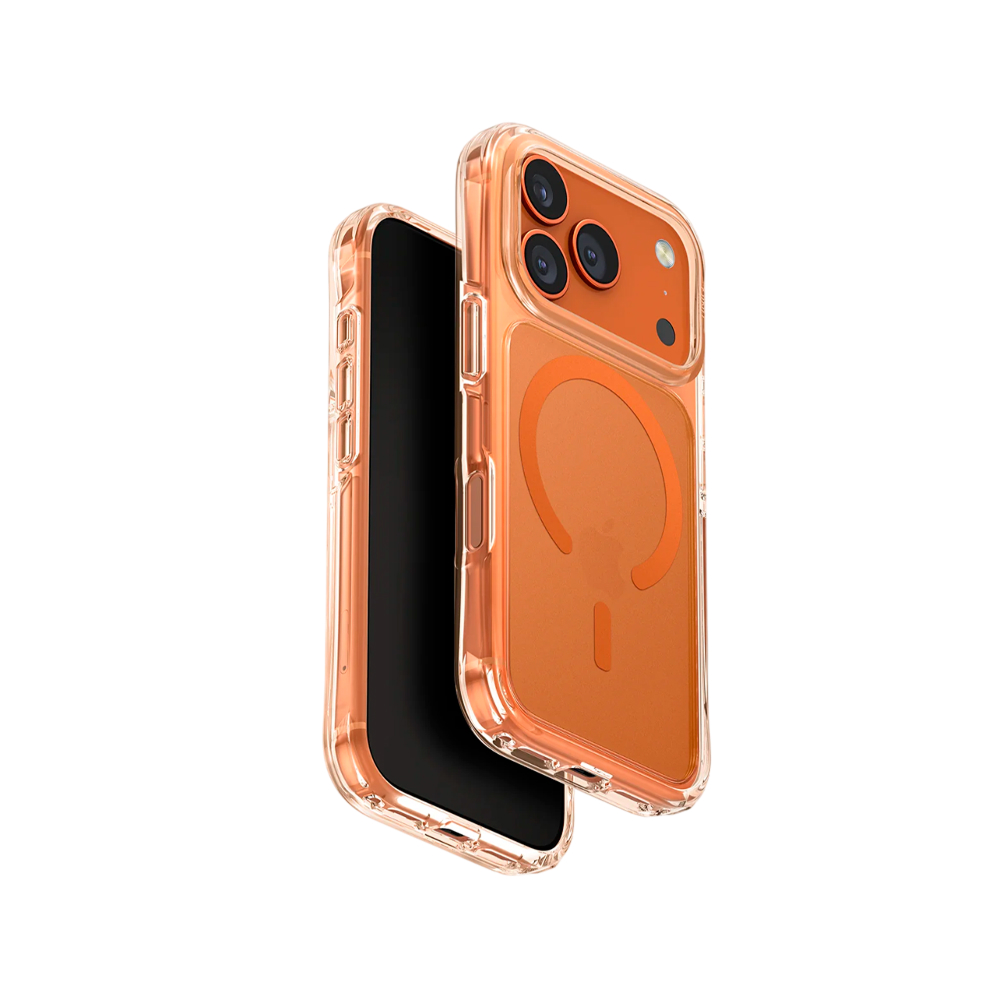 Чехол Uniq Heldro Air with FlexGrip с MagSafe для iPhone 17 Pro Max. Цвет: прозрачный серый