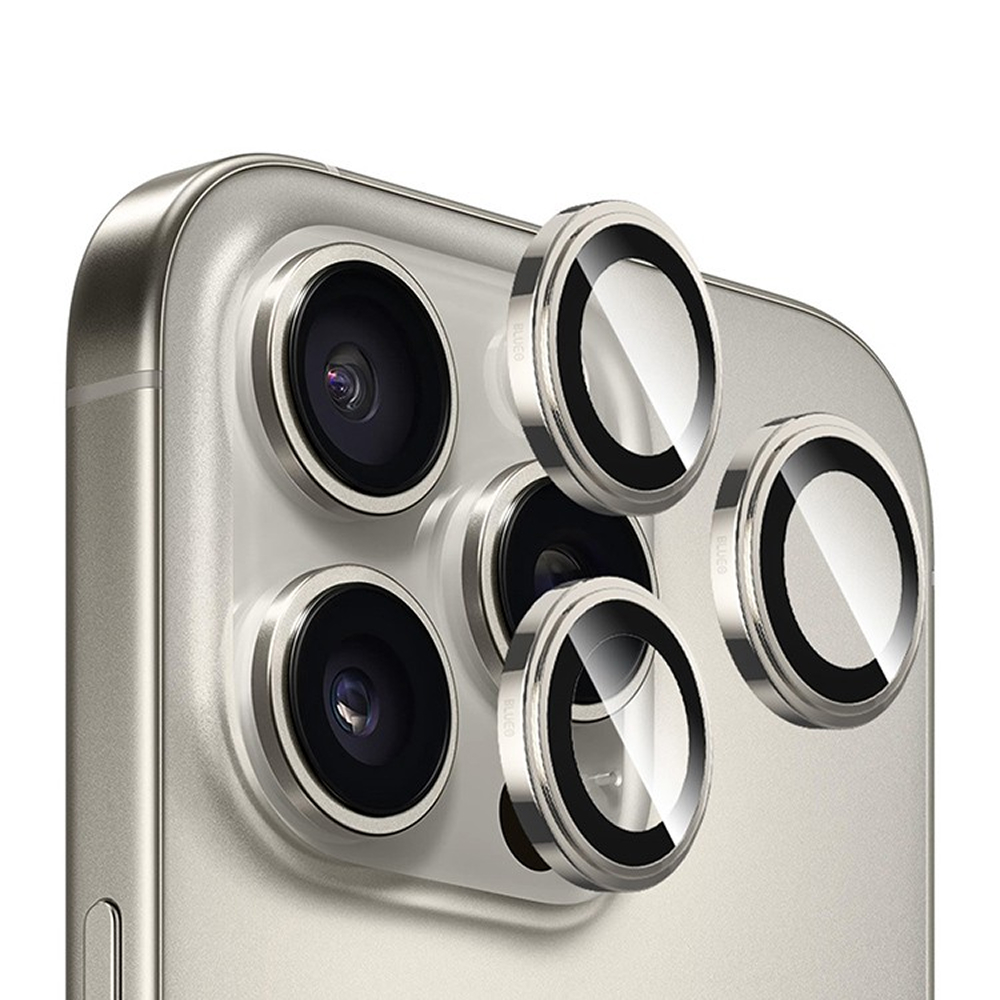 Защитное стекло BlueO Camera lens SAPPHIRE Alloy д/камеры iPhone 16 P/16 PM (3 шт.). Цвет: нат. т.