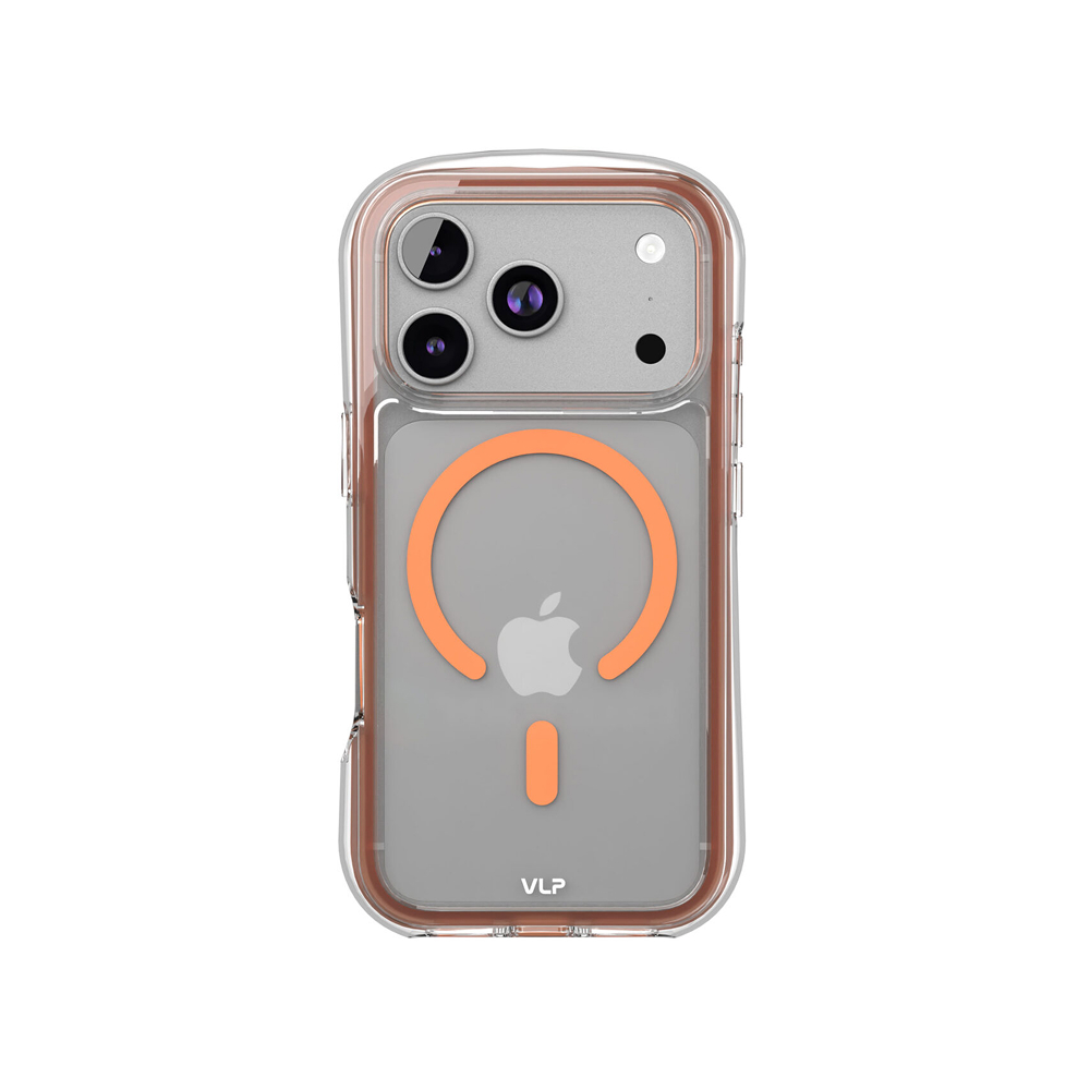 Чехол защитный VLP Bubble Case с MagSafe для iPhone 17 Pro Max. Цвет: оранжевый