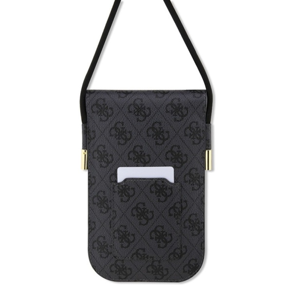 Сумка Guess Wallet Bag 4G Script metal logo with Cord для iPhone. Цвет: черный