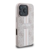 Чехол Guess PU 4G Stripes MagSafe для iPhone 16 Pro Max. Цвет: розовый
