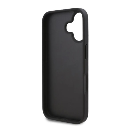 Чехол Lagerfeld Cardslot PU Grained Monogram with Pocket для iPhone 16. Цвет: чёрный