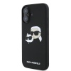 Чехол Lagerfeld Liquid Silicone NFT Karl & Choupette Heads MagSafe для iPhone 16. Цвет: черный