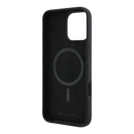 Чехол Lagerfeld Liquid Silicone NFT Karl & Choupette MagSafe для iPhone 16 Pro Max. Цвет: черный