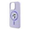 Чехол Lagerfeld Liquid Silicone NFT Karl & Choupette MagSafe для iPhone 16 Pro Max. Цвет: фиолетовый