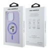 Чехол Lagerfeld Liquid Silicone NFT Karl & Choupette MagSafe для iPhone 16 Pro Max. Цвет: фиолетовый