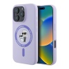 Чехол Lagerfeld Liquid Silicone NFT Karl & Choupette MagSafe для iPhone 16 Pro. Цвет: фиолетовый