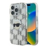 Чехол Lagerfeld PC/TPU Monogram NFT Karl Head для iPhone 16 Pro. Цвет: прозрачный