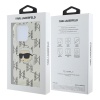 Чехол Lagerfeld PC/TPU Monogram NFT Karl Head для iPhone 16 Pro. Цвет: прозрачный
