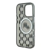 Чехол Lagerfeld PC/TPU Monogram NFT Karl & Choup Metal Cam MagSafe для iPhone 16 Pro. Цвет: черный