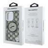Чехол Lagerfeld PC/TPU Monogram NFT Karl & Choup Metal Cam MagSafe для iPhone 16 Pro. Цвет: черный