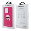 Чехол Lagerfeld Liquid Silicone NFT Karl Head MagSafe для iPhone 16 Pro Max. Цвет: фуксия