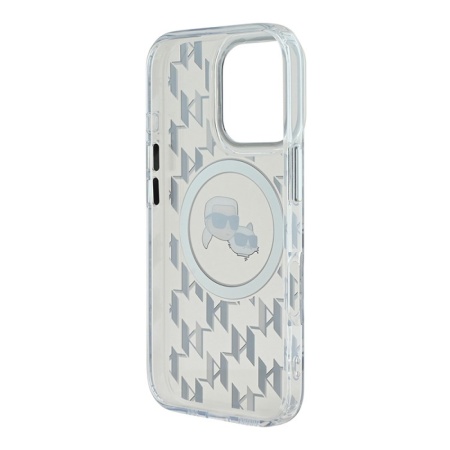 Чехол Lagerfeld PC/TPU Monogram NFT Karl & Choup Metal Cam для iPhone 16 Pro Max. Цвет: прозрачный
