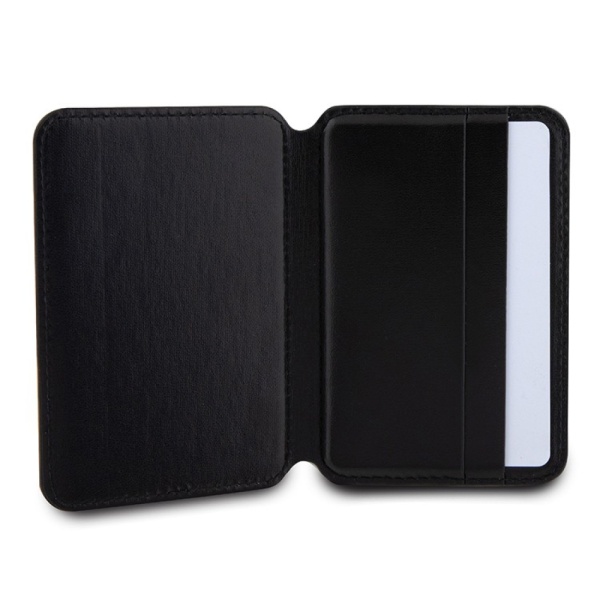 Магнитный бумажник Lagerfeld Wallet Cardslot MagSafe Stand Saffiano NFT Karl&Choupette Цвет: серый
