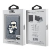 Магнитный бумажник Lagerfeld Wallet Cardslot MagSafe Stand Saffiano NFT Karl&Choupette Цвет: серый