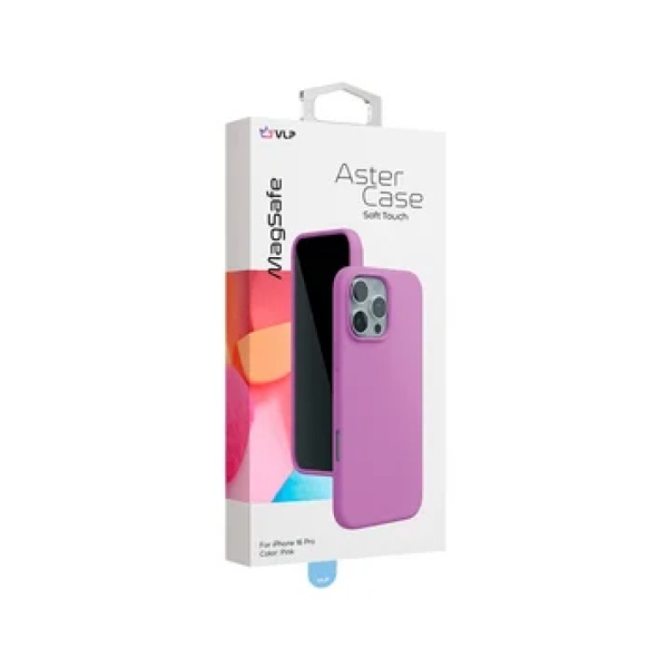 Чехол защитный vlp aster case с MagSafe для iPhone 16 Pro Max. Цвет: лавандовый