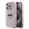 Чехол Lagerfeld PC/TPU Monogram NFT Choupette Head для iPhone 16 Pro Max. Цвет: розовый