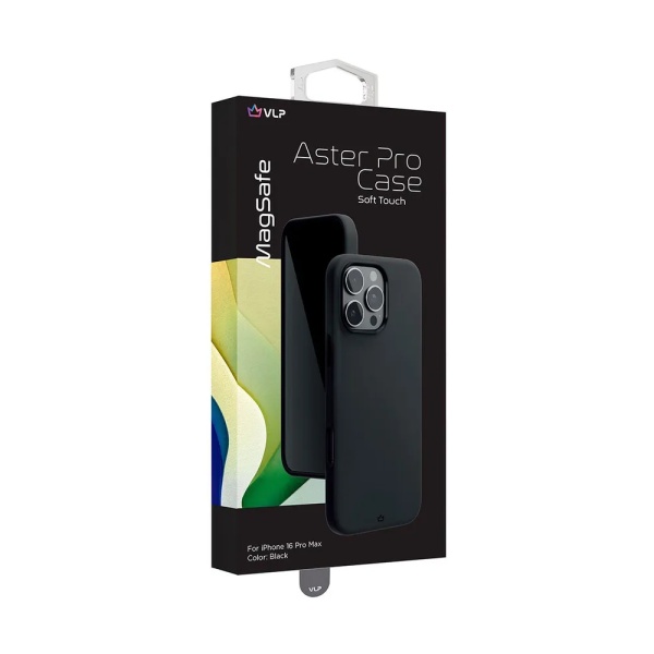 Чехол защитный vlp aster case с MagSafe для iPhone 16 Pro Max. Цвет: черный