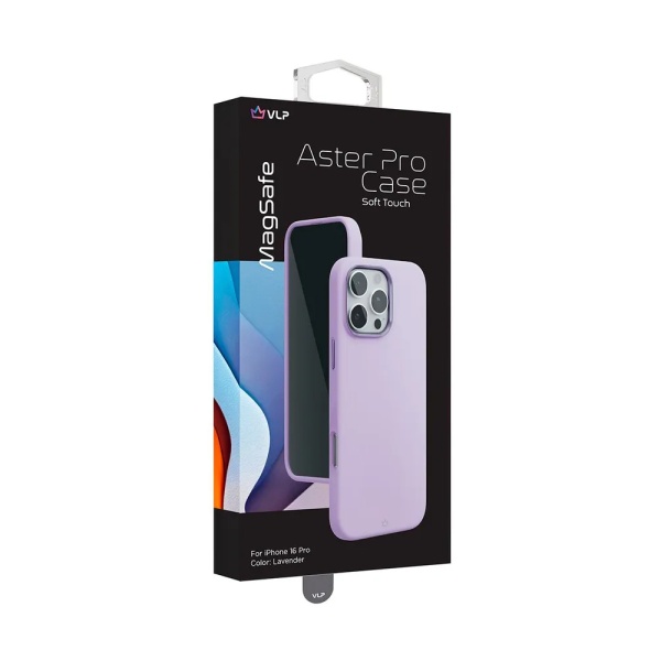 Чехол защитный vlp aster pro case с MagSafe для iPhone 16 Pro Max. Цвет: лавандовый