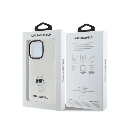 Чехол Lagerfeld PC/TPU NFT Choupette для iPhone 16 Pro Max. Цвет: прозрачный