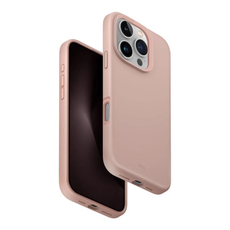 Чехол Uniq LINO Magsafe для iPhone 16 Pro. Цвет: розовый
