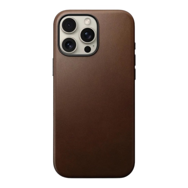 Чехол защитный Nomad Modern Leather case для iPhone 16 Pro. Цвет: коричневый