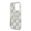Чехол Lagerfeld PC/TPU Monogram NFT Choupette Head для iPhone 16 Pro. Цвет: прозрачный