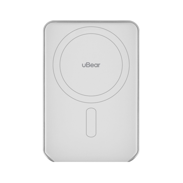 Внешний аккумулятор uBear Backup Magnetic Power bank, 5000mAh, PD 20W. Цвет: светло-серый
