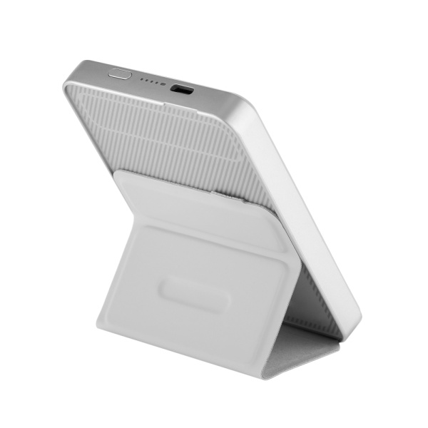 Внешний аккумулятор uBear Backup Magnetic Power bank, 5000mAh, PD 20W. Цвет: светло-серый